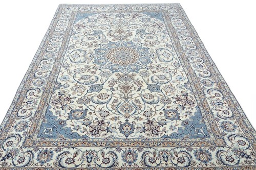 Perserteppich Nain 9LA 360 x 248 cm Orientteppich mit Seide - Beige - Bild 4 von 12