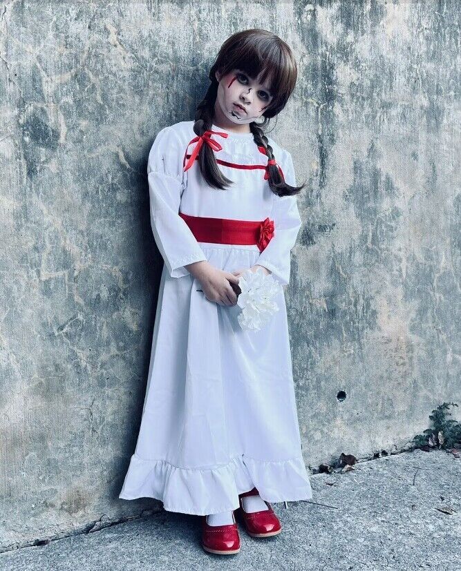 Купить Halloween Costume Annabelle Creation Long Fancy Dress Kids на