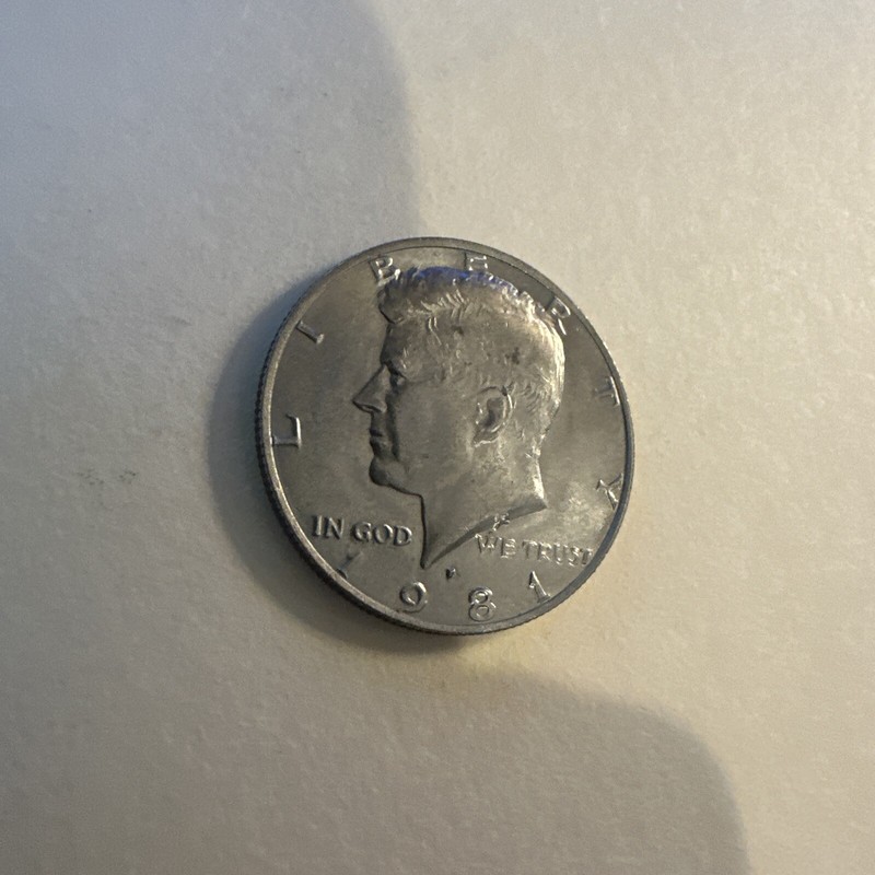 1981 P Kennedy Half Dollar folder filler - Circulated Actual Coin Shown!