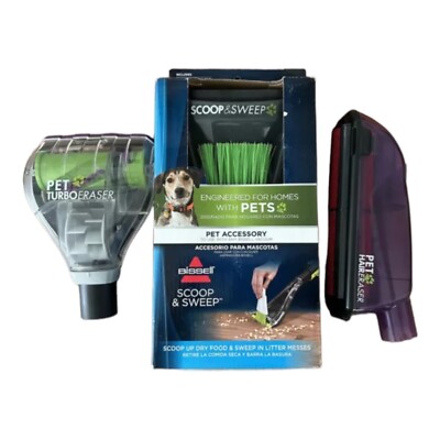 Bissell Vaccum Pet Attachments- Turbo Eraser, Hair Eraser & Scoop&Sweep BUNDLE