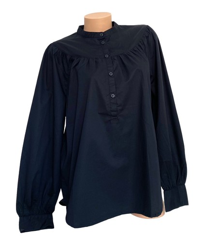 Blusa Top Old Navy Para Mujer GRANDE ALTA Manga Larga Cuello Mandarín Botón NUEVA - Imagen 2 de 8