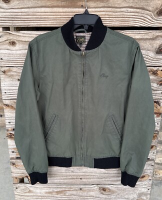 Obey Green wax bomber jacket sharp size S Grunge - Distressed