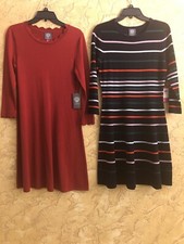 Vince Camuto Striped Ottoman Sweater Dress M or RED Sweater Dress S & M