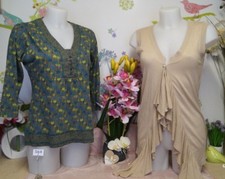 Lot vêtements occasion femme : Haut " Mantaray ", Gilet - T : 38 / 40