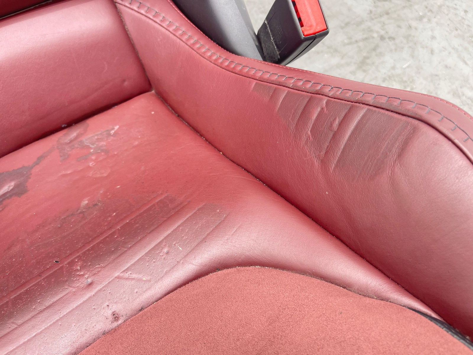2020-2023 MCLAREN GT FRONT RIGHT SEAT BAROLO RED LEATHER/ALCANTARA OEM 2021 2022