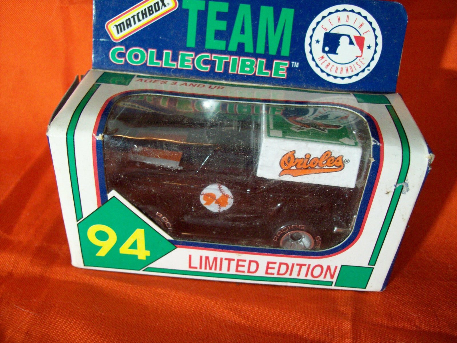 BALTIMORE ORIOLES '94 164 MATCHBOX TEAM TRUCK WHITE ROSE BASEBALL