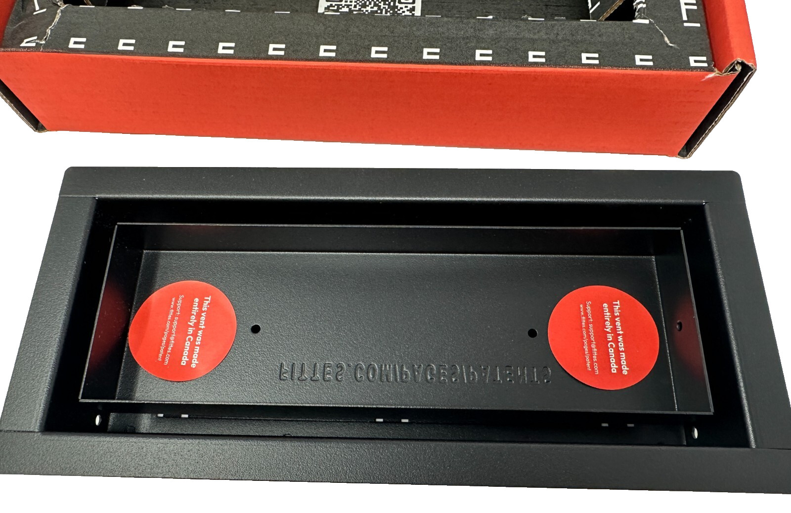 NEW Fittes Aria Vent OG Floor Register Steel Matte Black 4" x 10"  AV4X10BLK