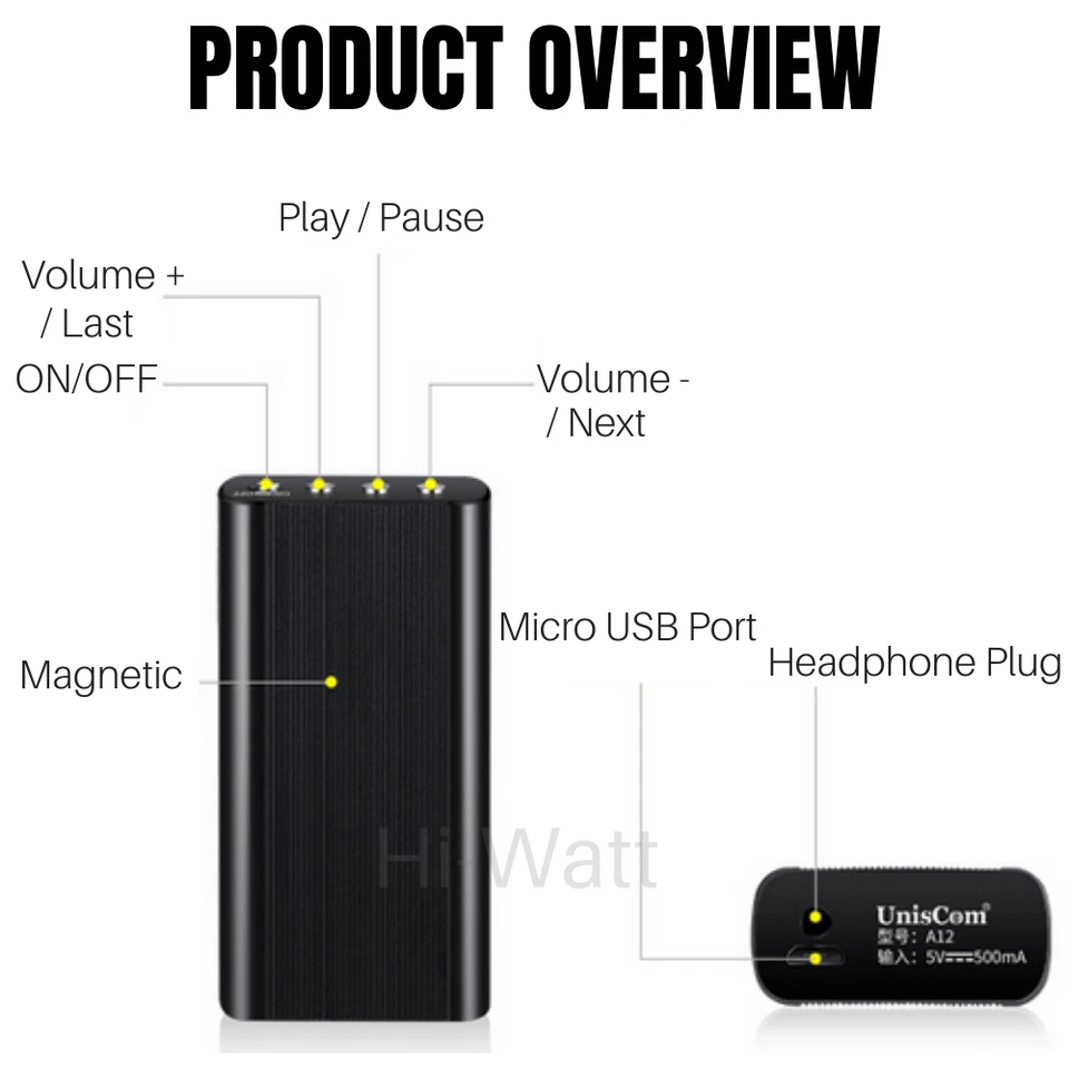 240 Hr Spy Mini MP3 Digital Voice Activated Recorder 16GB Audio Recording Device - Image 2 of 4