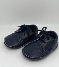 Soft Sole Baby Shoes Navy Blue Faux Leather Size 13 C Or 12-18 months
