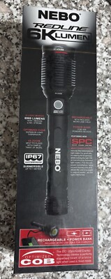 NEBO Redline 6k Lumen Rechargeable  LED Flashlight and Power Bank