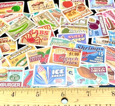 TOP PICK 90 pcs HO SCALE MODEL TRAINS DOLLHOUSE FOOD SIGNS SCENERY STICKERS