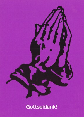 Postcard ''Thank God''