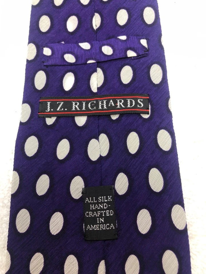 JZ RICHARDS CORBATA HOMBRE MORADO CON BLANCO 4 X 59 Foto 4 de 4