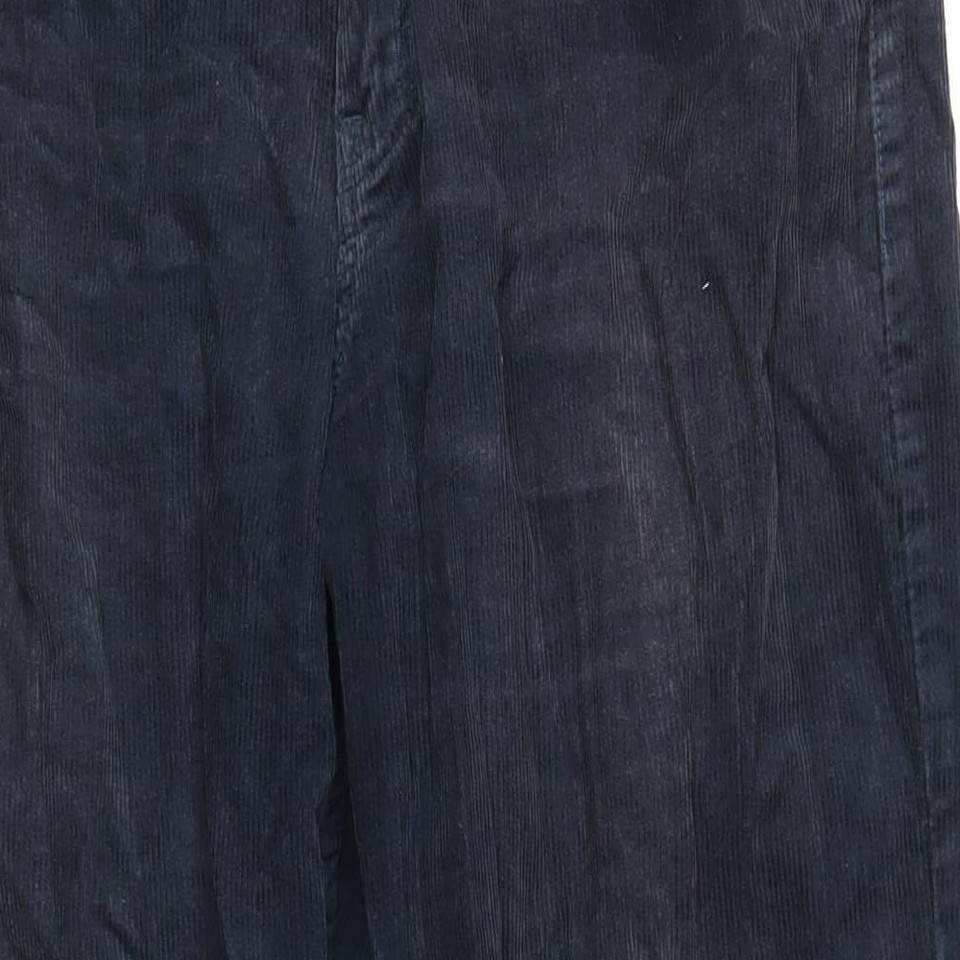Avenue Mens Blue Cotton Trousers Size 36 in L31 in Regular Zip eBay