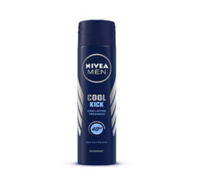 New NIVEA Men Cool Kick 150Ml Long Lasting Freshness Deodorant Spray 150ml