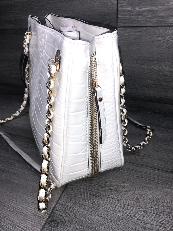 Inc Bolso Bandolera Blanco de Hombro Correa de Cadena B000281 Foto 2 de 4