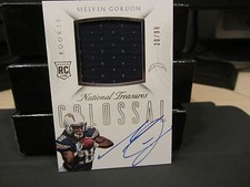 National Treasures Rookie Autograph Jersey Chargers Melvin Gordon 20/99  2015