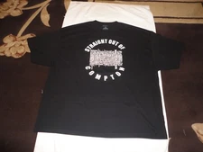 NEW - Black Urban Hustle Straight out of COMPTON street names t-Shirt - size 4XL