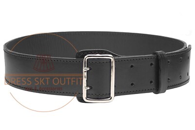 Sam Browne Style DUTY Genuine Calf Leather BELT 2'' wide Real 3.5m Thick Leather