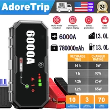Portable Car Jump Starter 6000Amp Booster Jumper Box Power Bank Battery Charger