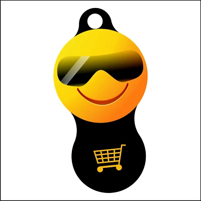 Sunny Einkaufswagenchip Metall EDELSTAHL - Schlüsselanhänger - sofort abziehbar