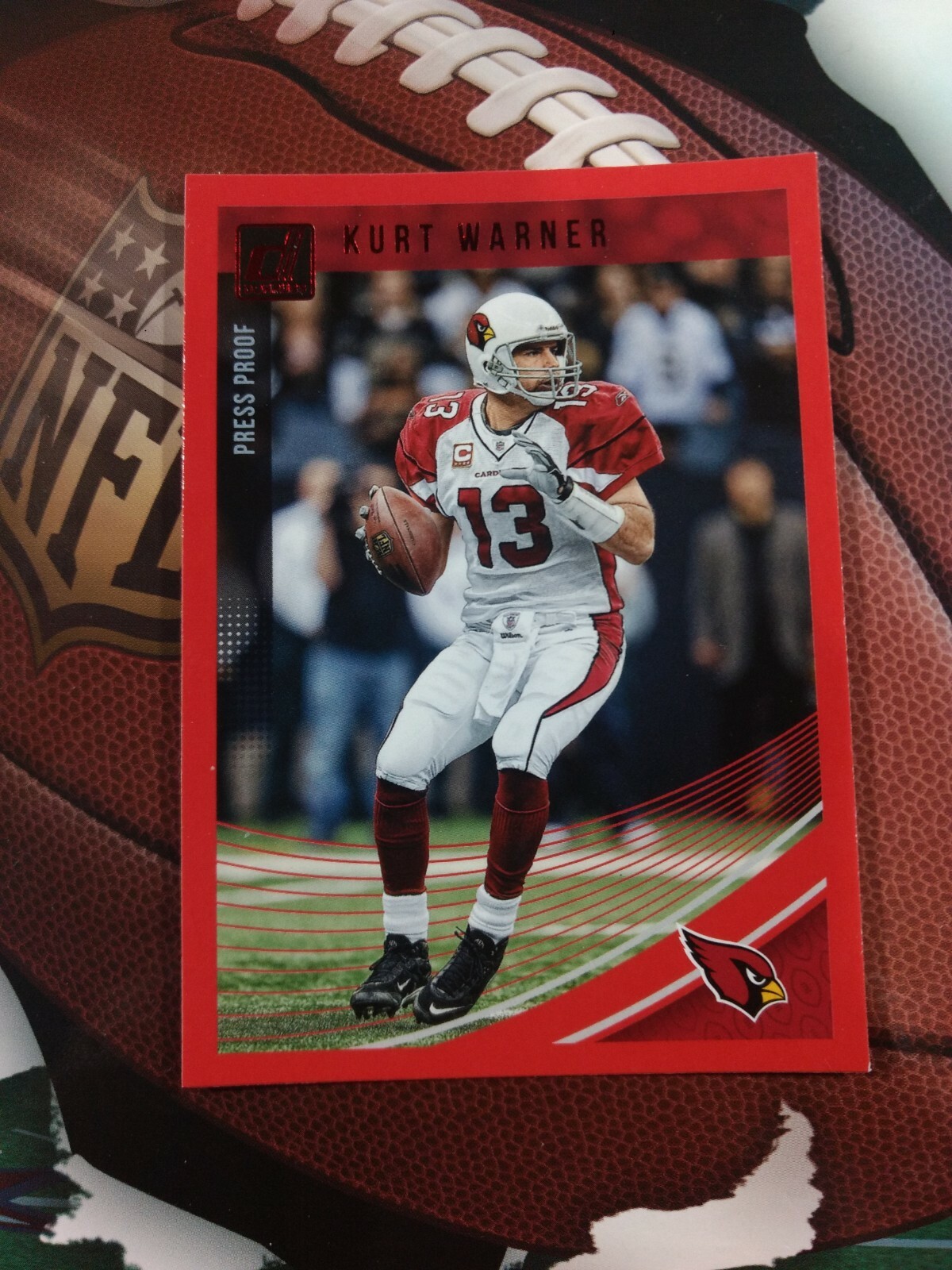 KURT WARNER 2018 Donruss RED PRESS PROOF #9 ARIZONA CARDINALS