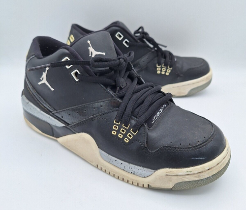 AIR JORDAN FLIGHT 23 NIKE Leather Sneaker Size 7 Youth Black White 317821-011