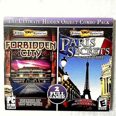 Hidden Mysteries Forbidden City & Paris Secrets PC CD-ROM 2 Video Game On 1 Disc
