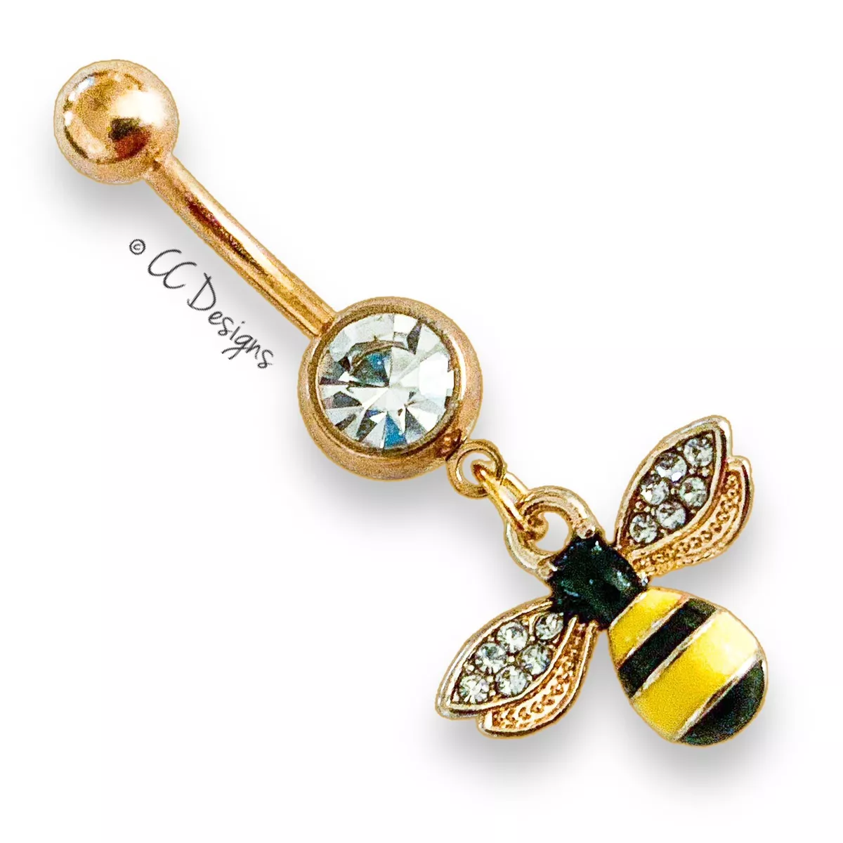 Bee belly clearance button ring