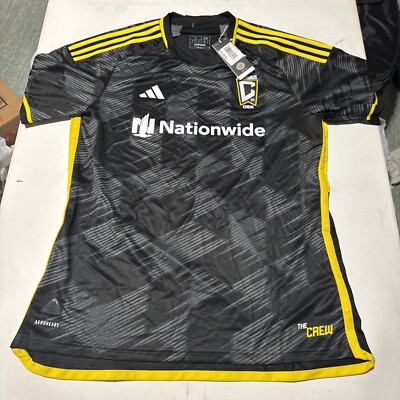 Size Large Adidas Men s Columbus Crew 23/24 Velocity Authentic Jersey Black MLS