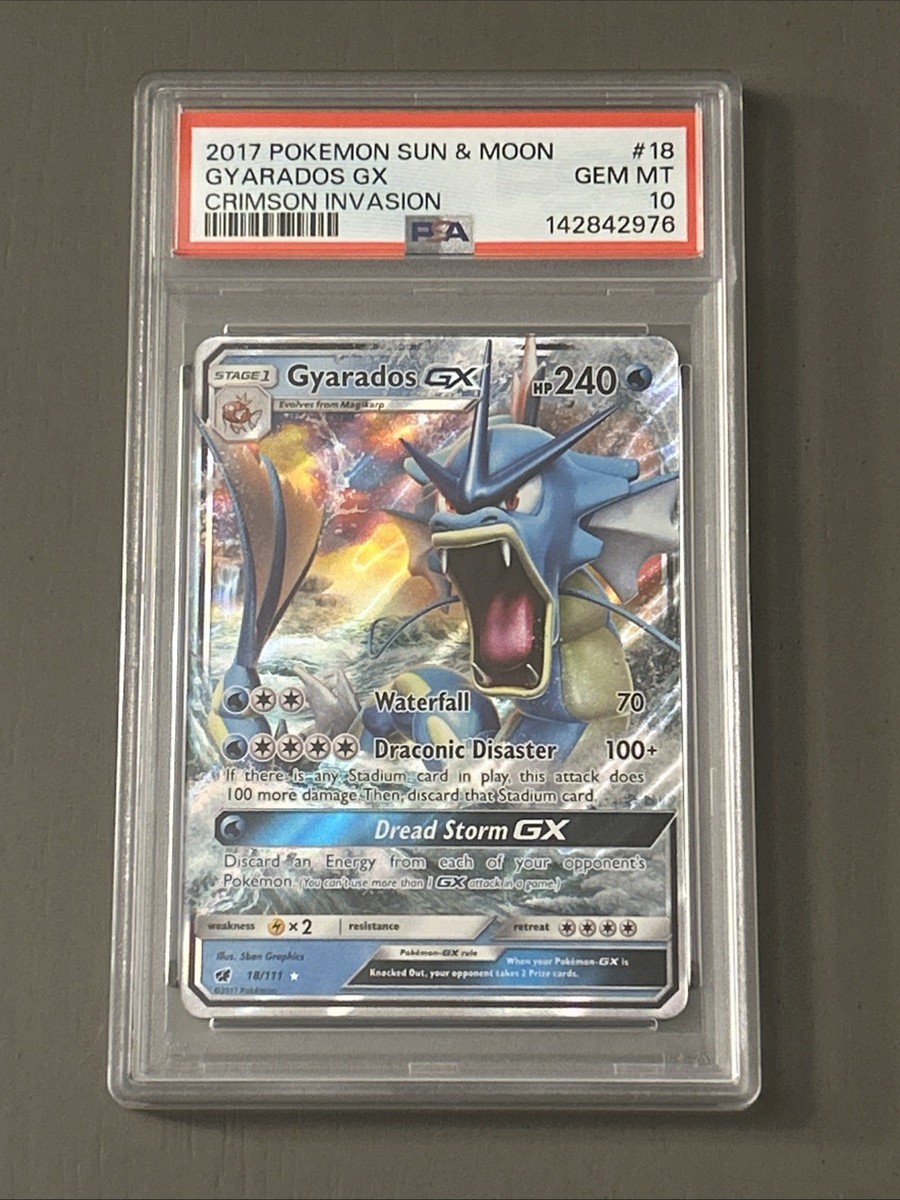 Pokemon TCG: 2017 Gyarados GX 18/111 Sun & Moon Crimson Invasion