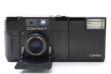 ALL Work Exc 5 CONTAX T Black Rangefinder T14 flash 35mm Film Camera From JAPAN
