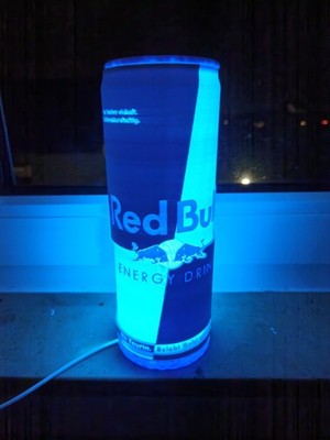 LED Dosenlampe im Red-Bull-Style | 3D-gedruckt | Weiß + Farbwechsel | USB
