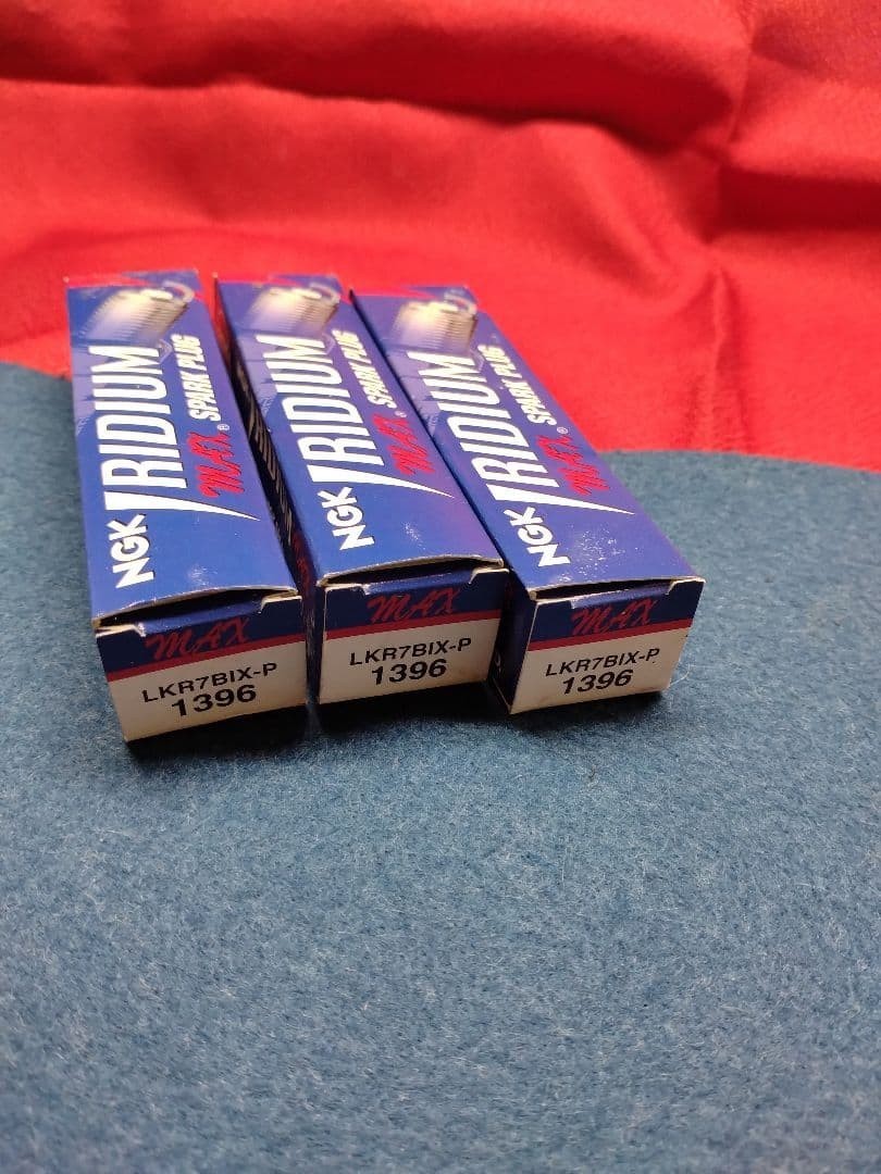 NGK LKR7BIX-P Iridium Spark Plugs Set of 3 Stock 1396 Japan Unused