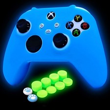 Blue Silicone Cover Skin for Xbox Series X/S Controller Glow in The Dark Anti...
