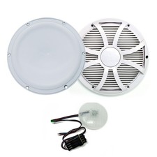 Wet Sounds REVO 12 12" White 4-Ohm Subwoofer with Grill RGB LED Kit