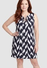 MICHAEL KORS Medium (8-10) Blue White Dress $100.50