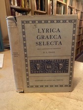 Page (ed.): Lyrica Graeca Selecta 1968 Good Poetry Scriptorum Classicorum HB