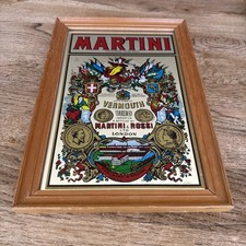 Martini & Rossi LTD London Vintage Advertising Mirror, Italian Liquor Sign