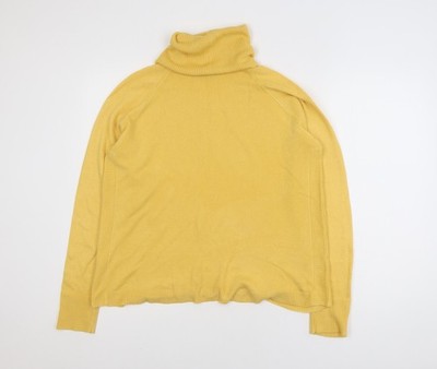 Dunnes Damen Pullover gelb Rollkragen Acryl Größe M