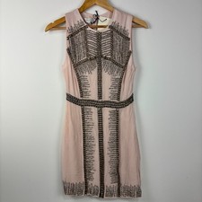 Witchery Beaded Dress Womens Size 8 Beads Pink New With Tags RRP $300