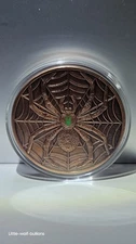 5 oz Spider Glow in the Dark Copper Round (New in Capsule) Mintage 5,000