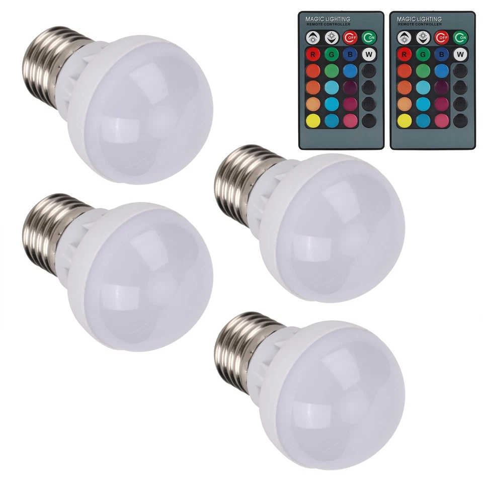 E27 RGB Color Changing Light Bulbs 40W LED Light Bulb With Remote Control For Ho - Image 4 of 4
