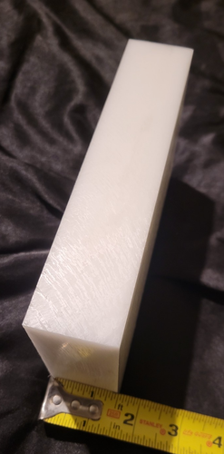 Delrin bianco naturale 1 1/2 x 4 1/2 x 7 1/8 (1.500 x 4.500 x 7.125) INV#X-75 - Foto 3 di 3