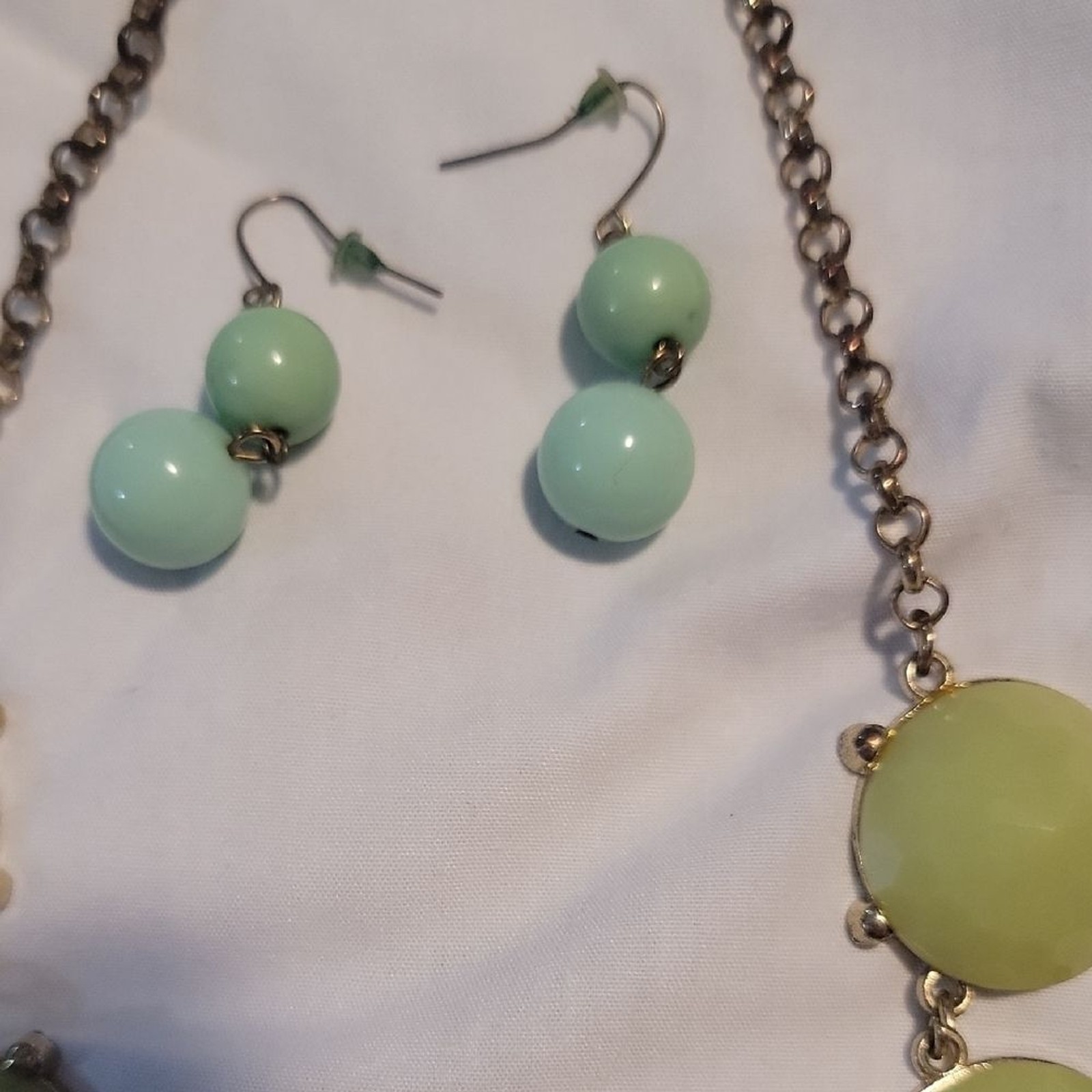 J. Crew Lime and Mint Multi-Bead Statement Neckla… - image 2