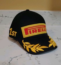 F1 Pirelli Podium Cap 1st Place Gold Special Edition Baseball Hat, Black