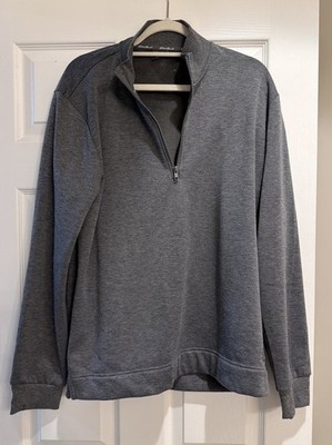 Eddie Bauer Men's Sweater Grey - Large - Collared 1/4 Zip Pullover