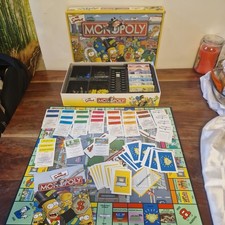 The Simpsons Edition Monopoly Board Game Parker Brothers Family Game Complete 