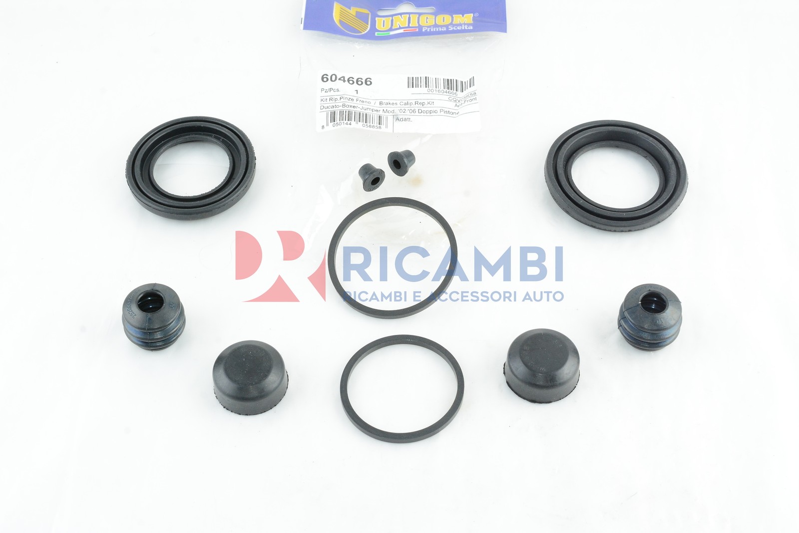 KIT RIP. PINZA FRENO ANTERIORE PER CITROEN JUMPER FIAT DUCATO - UNIGOM 604666