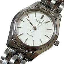 Working/Brand new battery SEIKO Exceline Wristwatch 4J41 0100 Quartz Glitter Whi